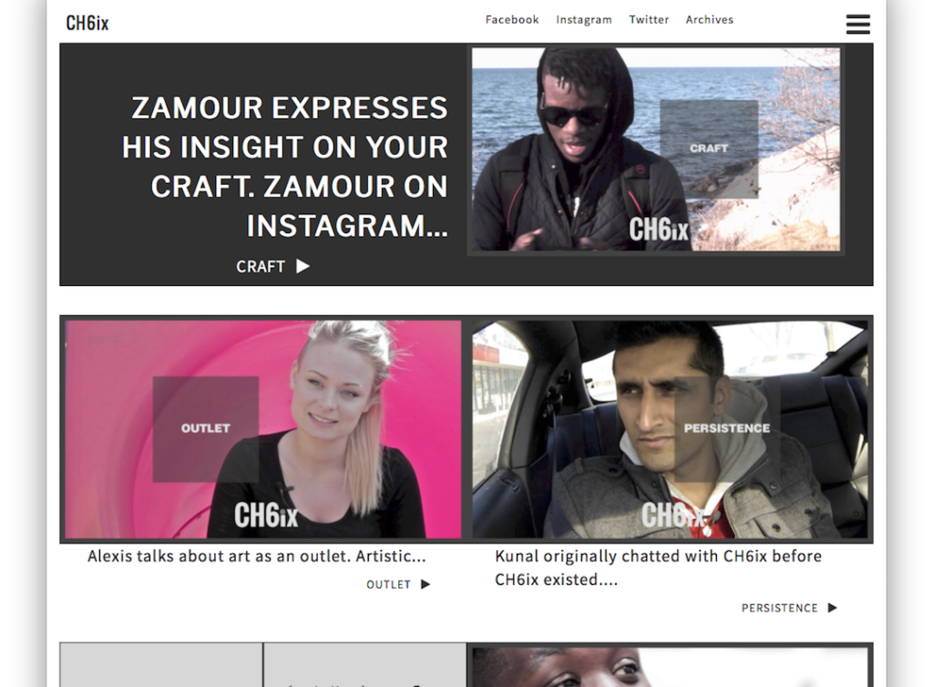 CH6ix website and platform